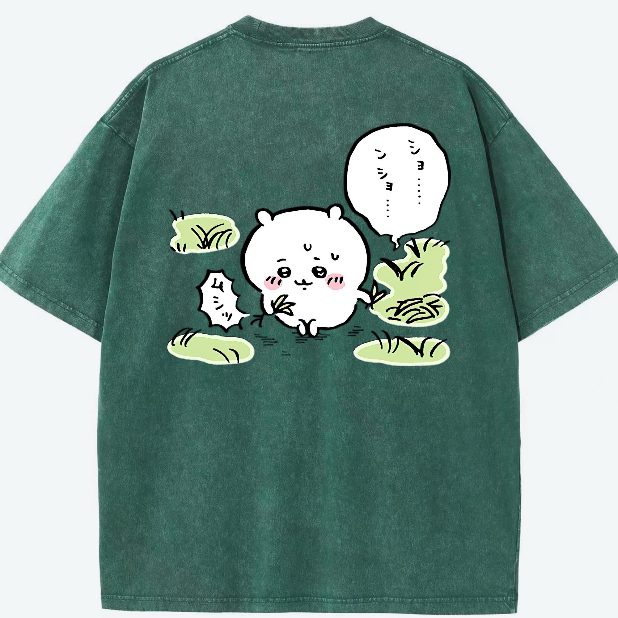 （画像用） ちいかわ ちいかわ Chii-kawa chiikawa 綿100% ヴィンテージ風 半袖Tシャツ（背面プリント）
